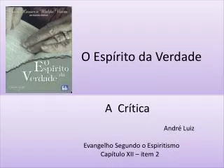 o esp rito da verdade