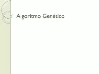 algoritmo gen tico