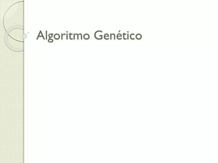 algoritmo gen tico