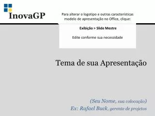 tema de sua apresenta o