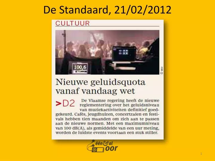 de standaard 21 02 2012