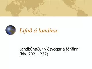 lifa landinu