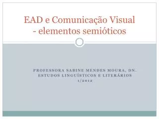 ead e comunica o visual elementos semi ticos