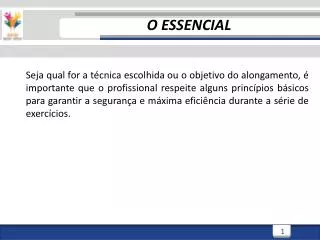 o essencial