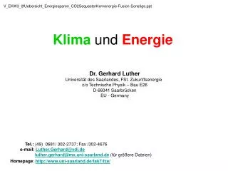 klima und energie