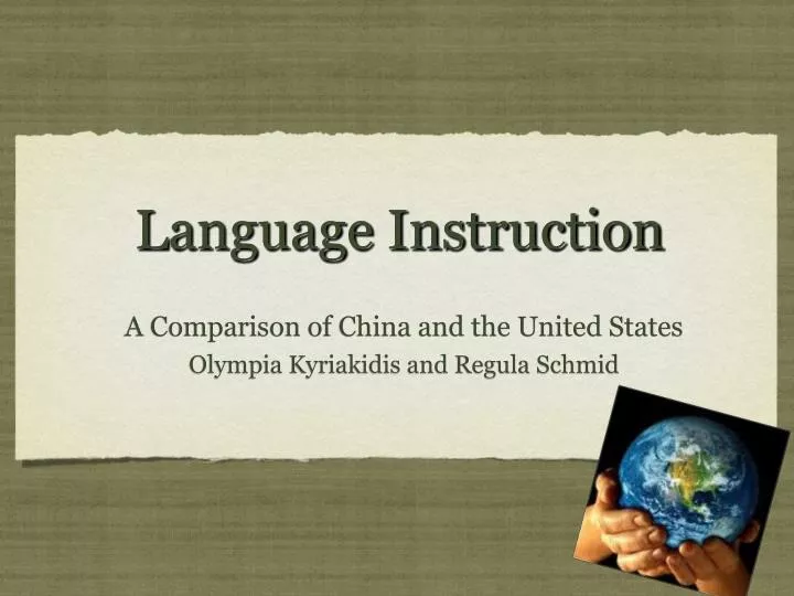 language instruction