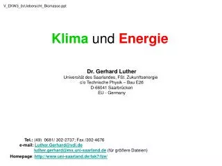 klima und energie