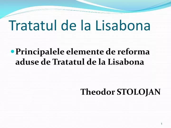 tratatul de la lisabona