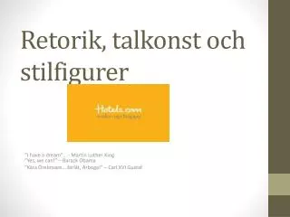 Retorik, talkonst och stilfigurer