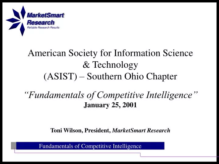 american society for information science technology asist southern ohio chapter
