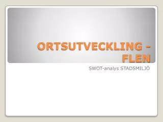 ortsutveckling flen