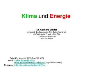 klima und energie
