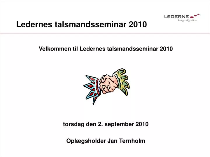 ledernes talsmandsseminar 2010