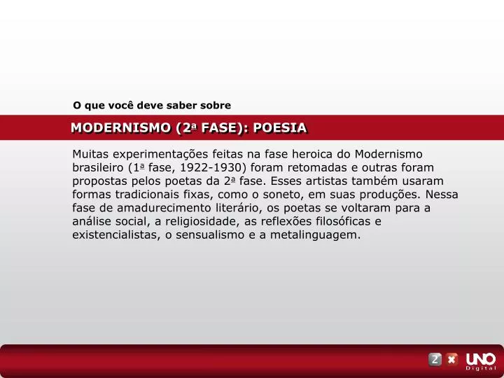 PPT - Exercícios 2ª Fase modernismo PowerPoint Presentation, free download  - ID:2265205