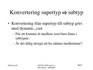 konvertering supertyp subtyp