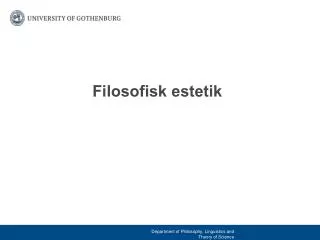 filosofisk estetik