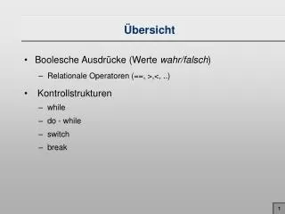 bersicht
