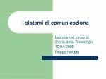 I sistemi di comunicazione - slide 1