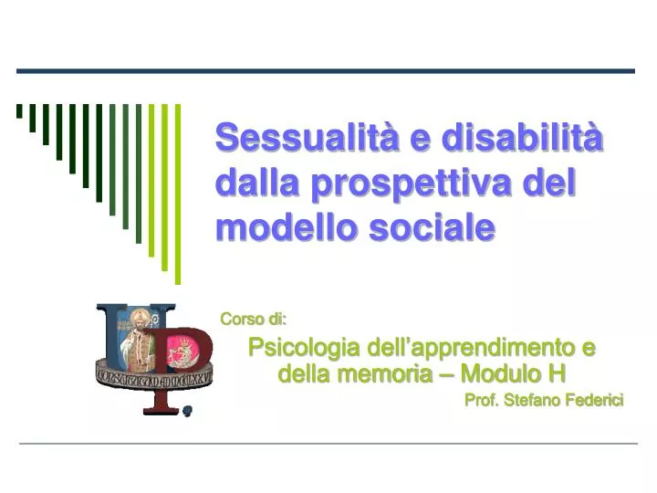 sessualit e disabilit dalla prospettiva del modello sociale