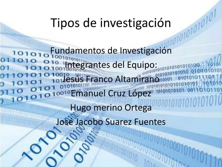 tipos de investigaci n