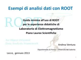 esempi di analisi dati con root
