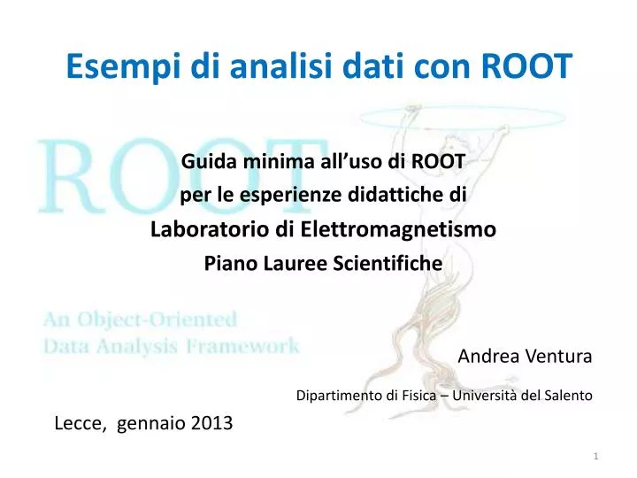 esempi di analisi dati con root