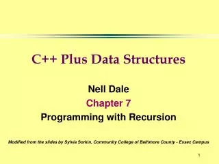 C++ Plus Data Structures