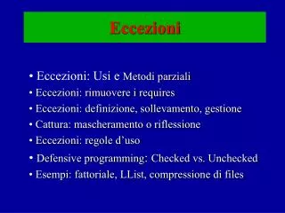 eccezioni
