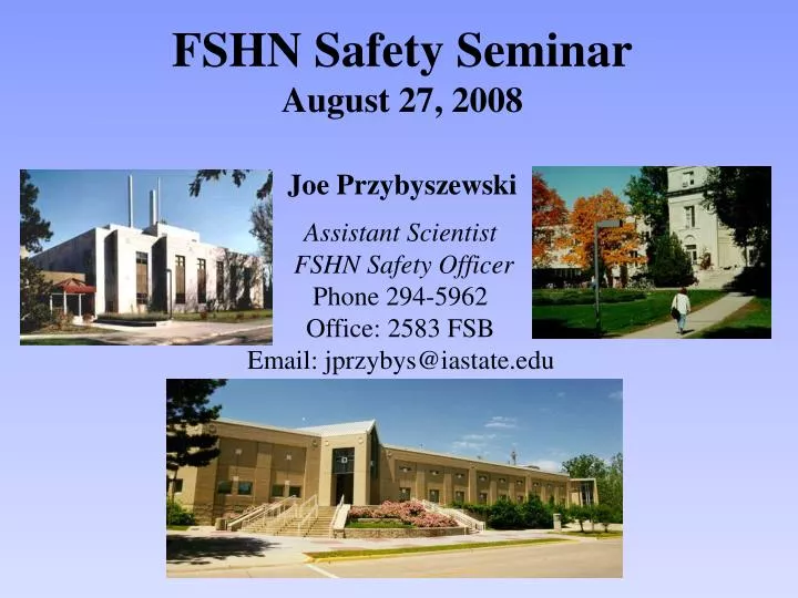 fshn safety seminar august 27 2008