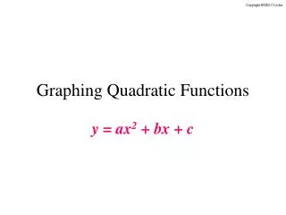 graphing quadratic functions