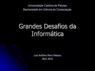 grandes desafios da inform tica