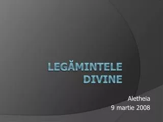 aletheia 9 martie 2008