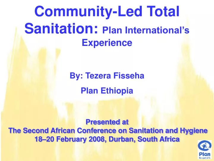 community led total sanitation plan international s experience