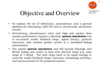 Objective and Overview