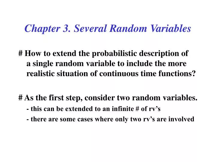 chapter 3 several random variables