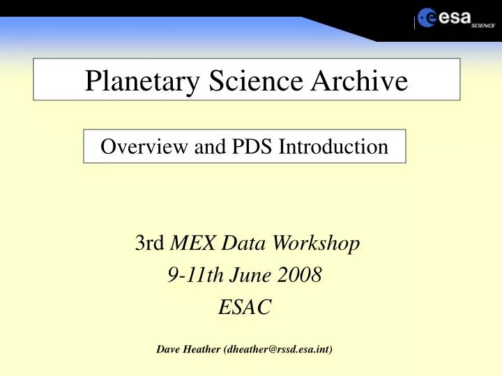 planetary science archive