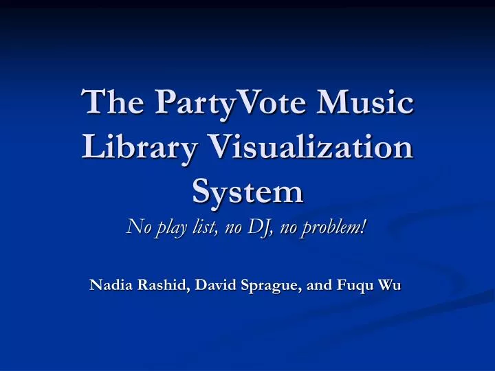 the partyvote music library visualization system