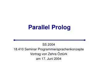parallel prolog