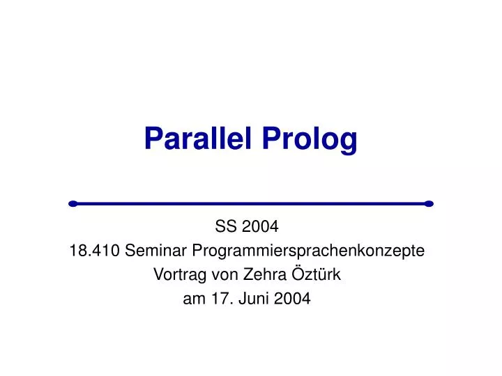 parallel prolog