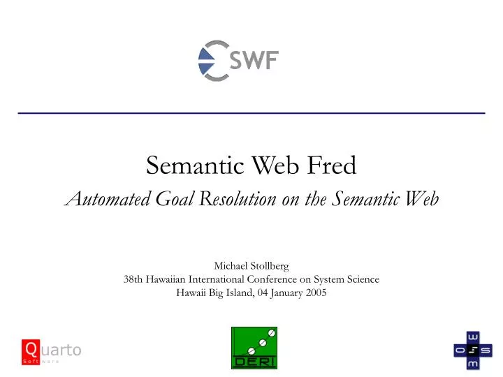 semantic web fred automated goal resolution on the semantic web