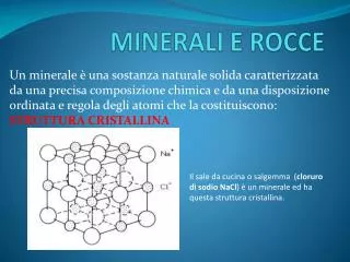 minerali e rocce