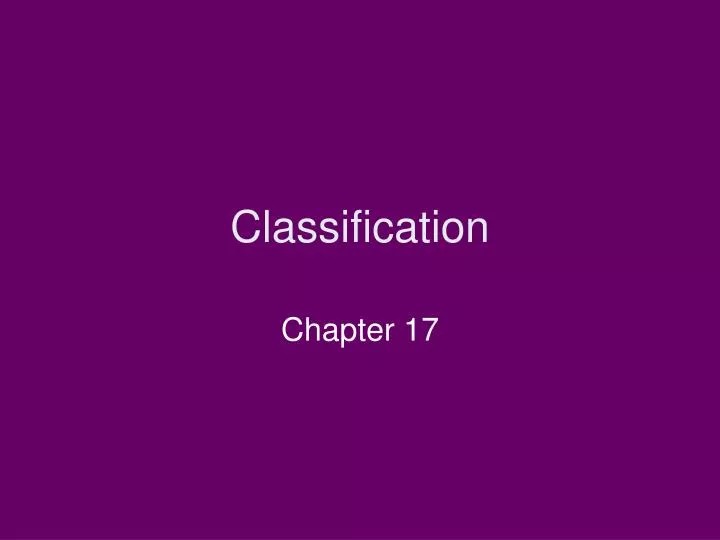 classification