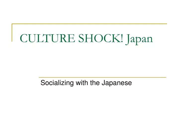 culture shock japan