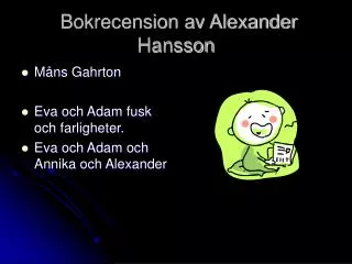 Bokrecension av Alexander Hansson