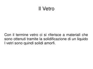 il vetro