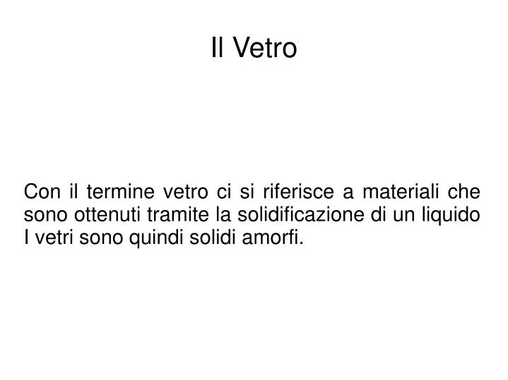 il vetro