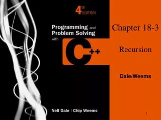 Chapter 18-3 Recursion