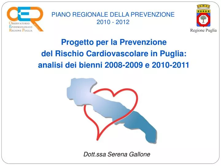 piano regionale della prevenzione 2010 2012