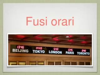 fusi orari