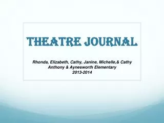 Theatre Journal